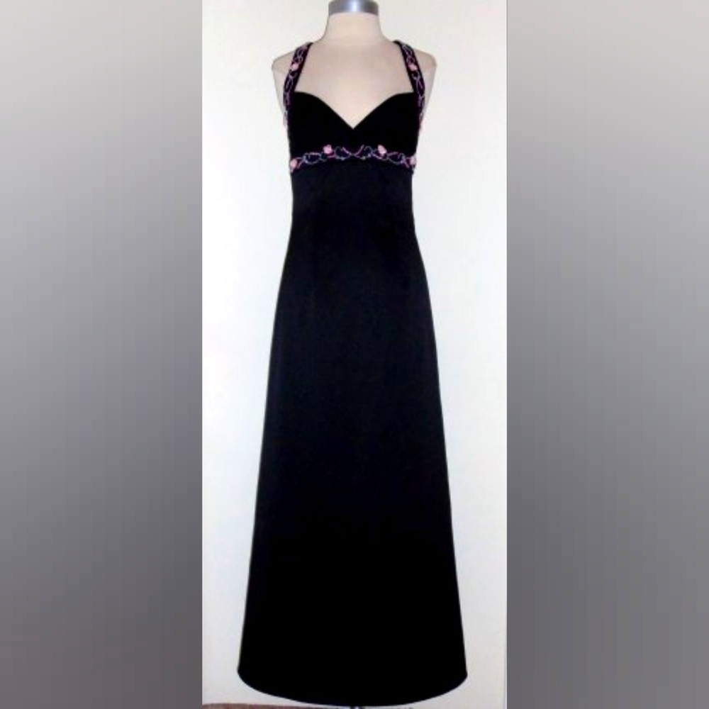 Morgan and Co. Long Crisscross Back Dress Size S (5/6)